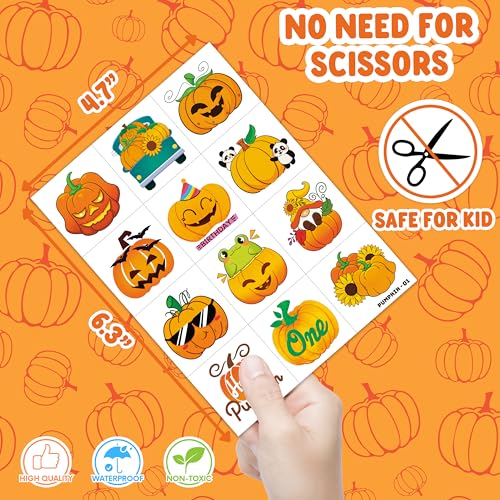 96 PCS Thanksgiving Fall Temporary Tattoos for Kids
