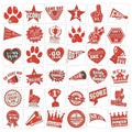 Red Team Spirit Temporary Tattoos, 180 Pcs 36 Styles
