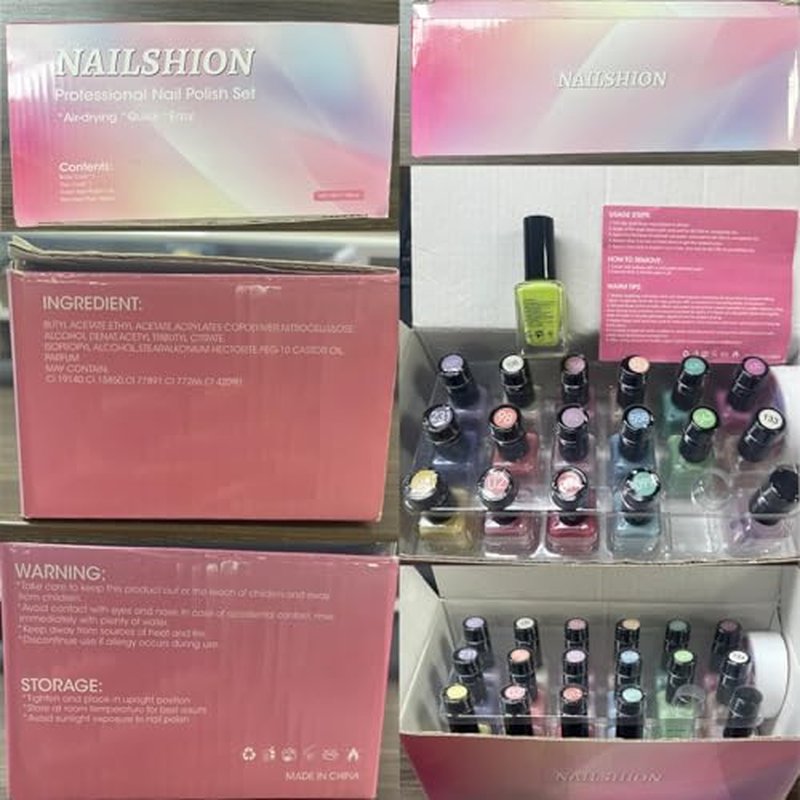 16-Color Macaroon Nail Polish Set with Base Coat & Remover