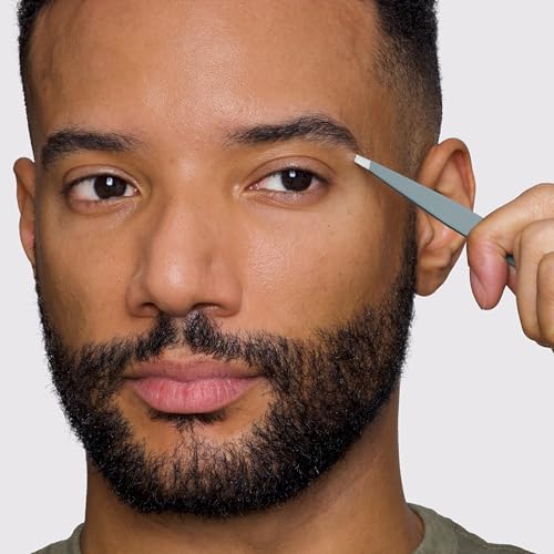 Tweezerman Slant Tweezer for Eyebrows – Mist Blue