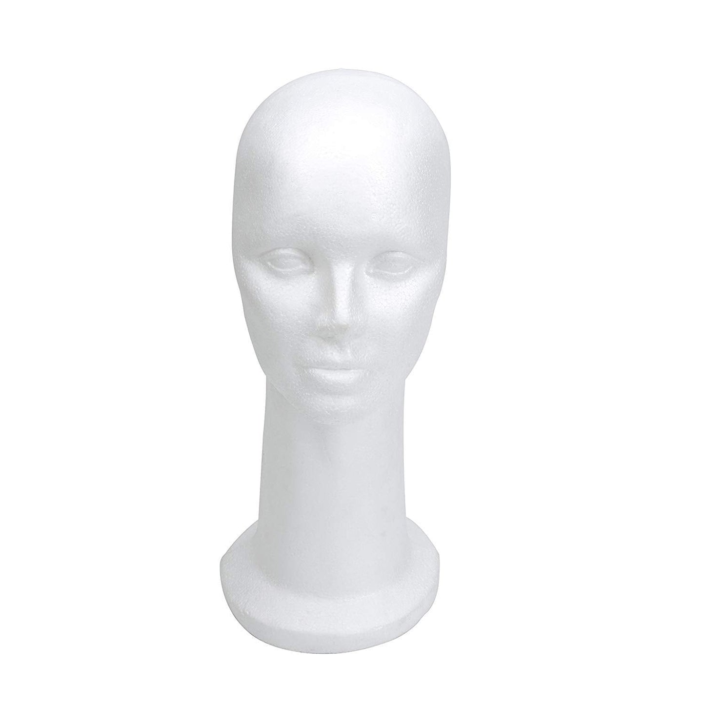 BHD BEAUTY 15" Styrofoam Foam Mannequin Manikin Display Head Wig Hat Stand White Foams Sale