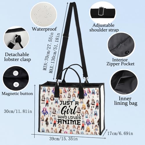 LEVLO Anime Fans Makeup Bag - Lover Gift Cosmetic Bag for Women, Cartoon Makeup Bag (Loves Anime LT)