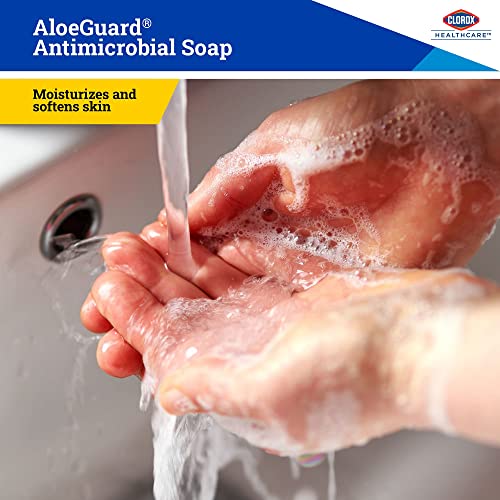 Clorox Healthcare AloeGuard Antimicrobial Soap, 27 Fl Oz Antimicrobial Hand Soap Pouch in Box | Antimicrobial Hand Soap Washes Germs on Skin | AloeGuard Hand Soap