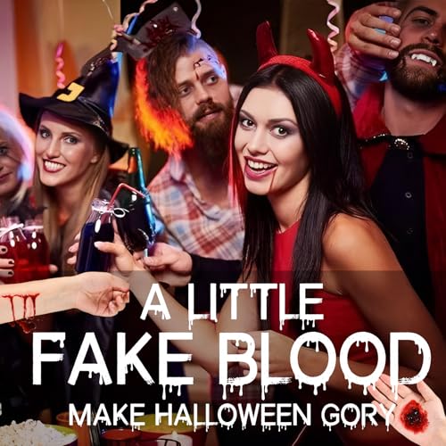 6PCS Halloween Fake Blood Makeup Kit£¬Washable for Scar Wound and Clothes Realistic Face Paint Wounds Costume Blood For Vampire, Zombie, Clown Cosplay Red£¬Stipple Sponge £¬ Cleansing Soap and Gauze