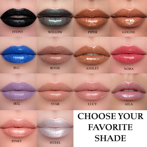Mynena Silver Metallic Lip Gloss - High-Shine Hydrating Topper