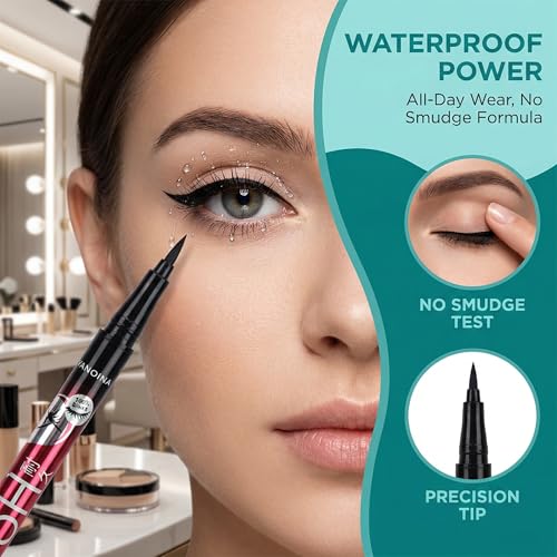 Waterproof Black Eyeliner Pencil - 3 Pack Long Lasting