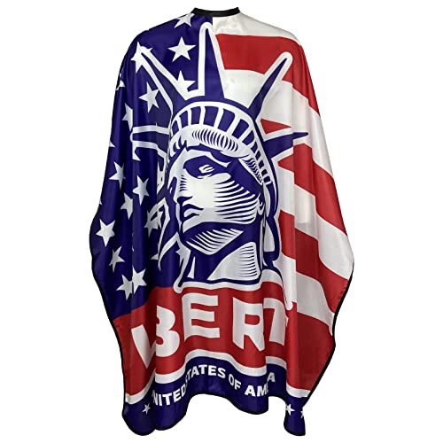 Pelocapa Professional Barber Cape - Water-Resistant Haircut Gown, 63"x56" American Flag