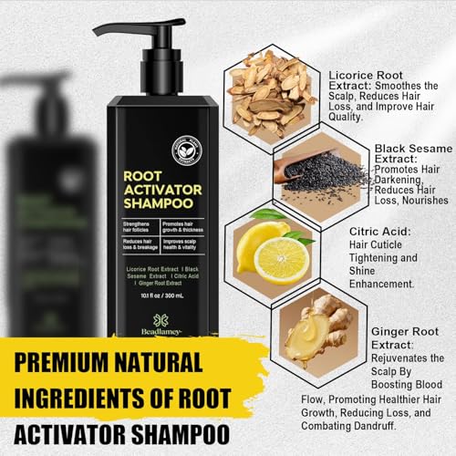 Root Activator Hair Growth Shampoo & Conditioner Set for Men