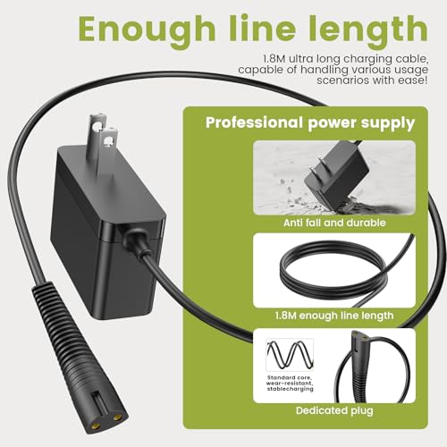 for BaByliss PRO Shaver FXFS2 Charger, Lnauy Adapter Compatible with BaBylissPRO FXX3S FOILFX 02 Barberology Cordless Metal Double Foil Shaver FXFS2 Power Supply Cord