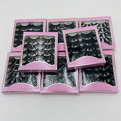 5 Pair 25mm 3D Mink Lashes - Fluffy Long Natural False Eyelashes