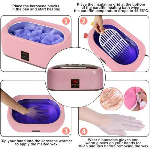 Paraffin Wax Machine for Hand and Feet - Rapid Wax Melting Intelligent Temperature Control Hydrating Moisturizing Spa Treatment at Home