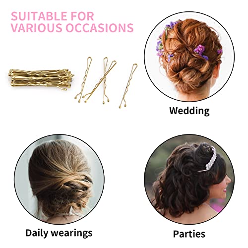 Blonde Bobby Pins 150 Count with Storage Case - Hair Styling & Hairpins