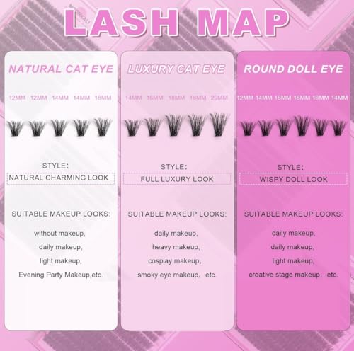 Wispy Lash Clusters 10-18mm 144pcs - DIY Eyelash Extensions