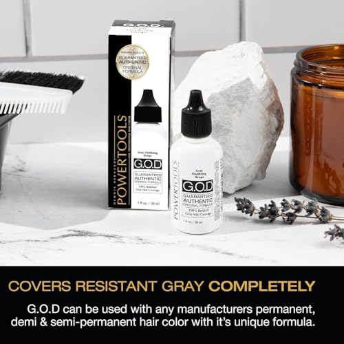 GOD Gray Hair Coverage Drops - 1 FL OZ (Pack of 3)