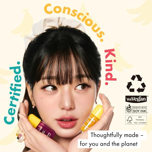 Amuse Seoul Banana Lip Oil 04 Juicy Peach - Moisturizing Lip Stain