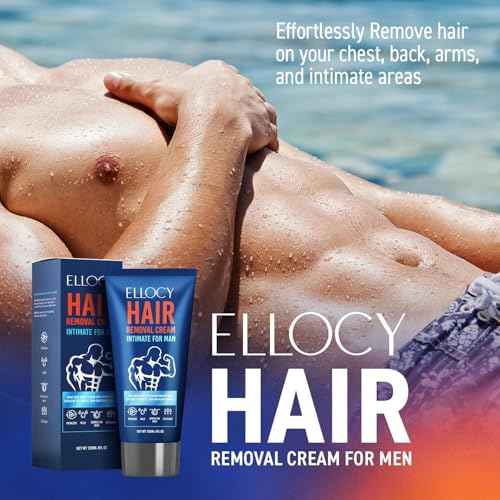 Hair Removal Cream for Men: Depilatory Cream For Unwanted Male Hair In Intimate/Private Area - Skin Friendly, Painless & Flawless cream (4 Ounce)