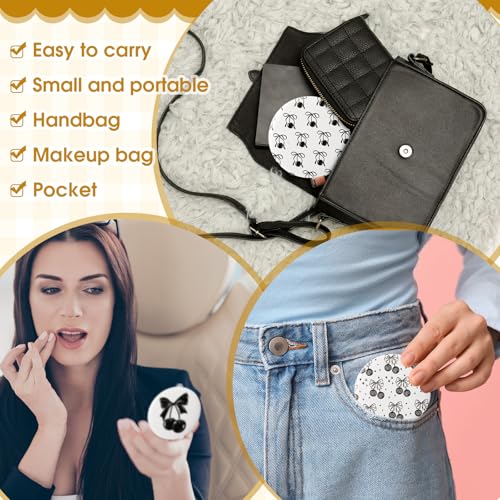 36 Pcs Coquette Aesthetic Compact Mirror Bulk Black Bow Party Favors Portable Travel Makeup Pocket Purse Mirror for Women Wedding Bridal Shower Quinceanera Party Favor