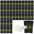 200 Individually Wrapped Moist Cotton Towels - Lemon Scented for Travel & Spa