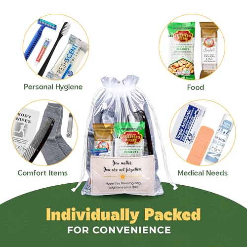Homeless Care Package Kit (5-Count) with Hygiene & Food