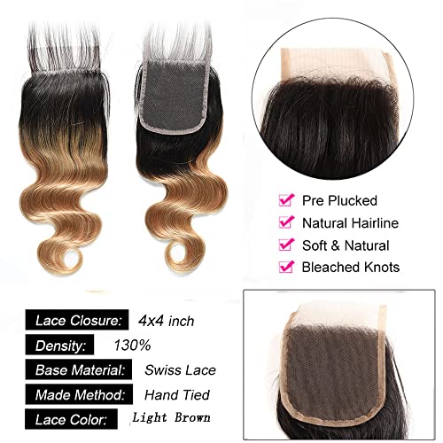 4x4 Swiss Lace Closure | Pre-Plucked Body Wave Human Hair
