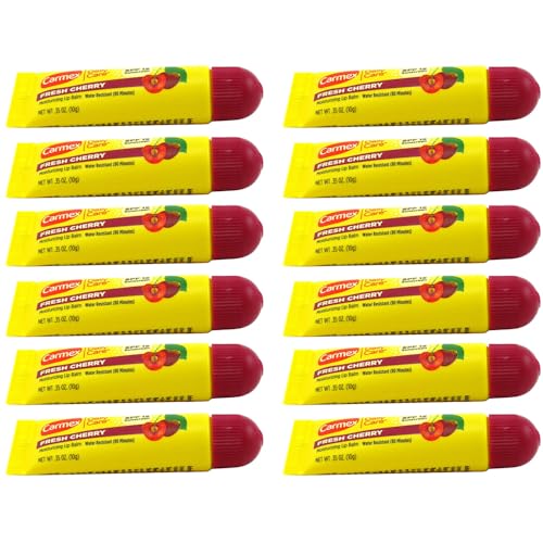 Carmex Lip Balm Fresh Cherry Spf#15 0.35 Ounce Tube (12 Pieces)