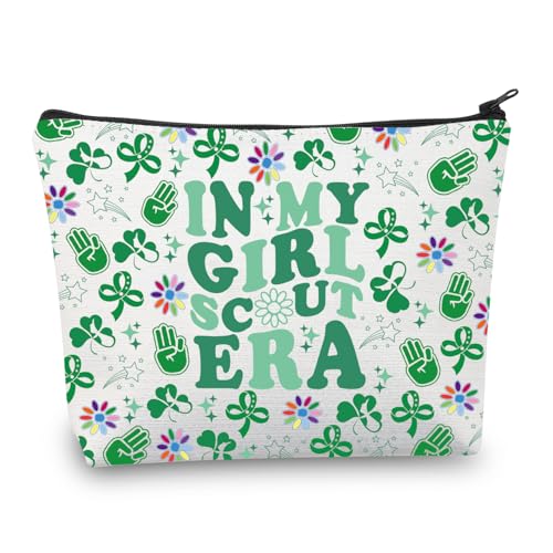 BDPWSS Scout Makeup Bag Scout Troop Leader Gift In My Scouts Era Girl Power Cosmetic Bag Scoutmaster Gifts (Scouts Era)