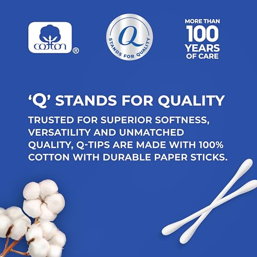 Cotton Swabs Pack - 100% Cotton for Makeup, First Aid & Cleaning, 500 Count