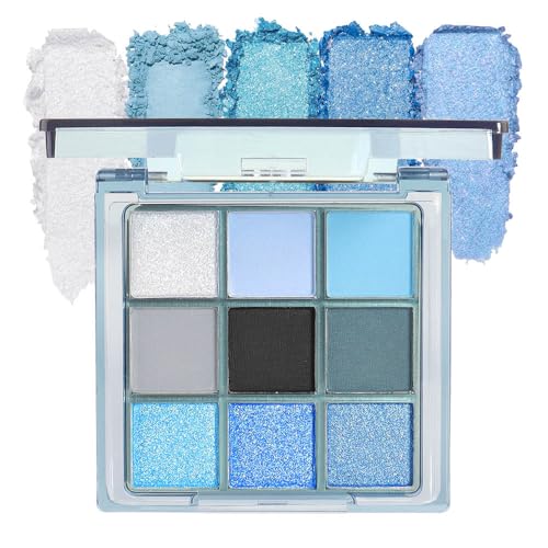 WanTuoluo Light Blue Eyeshadow Palette - Matte & Shimmer