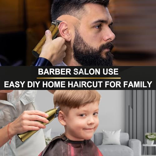 FADEKING Cordless Hair Clippers & T-Blade Trimmer Kit, Professional Barber Set