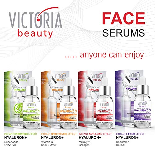 Victoria Beauty Hyaluron+ Brightening Face Serum with Hyaluronic Acid and Vitamin C ? The Best Anti-Aging and Anti-Wrinkle Moisturizer, 20ml