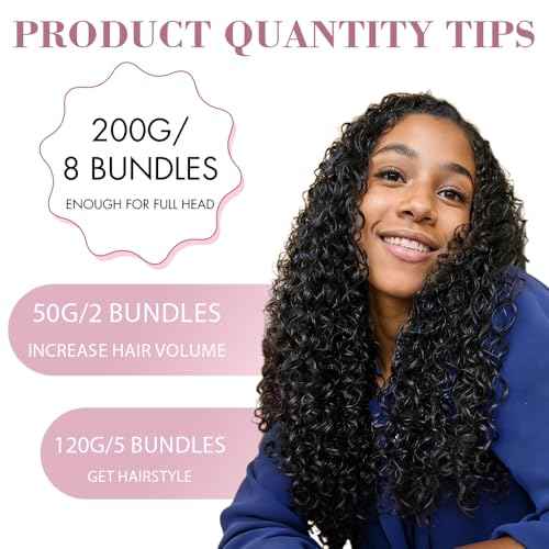 Human Crochet Hair for Black Women Curly Knotless Human Hair Crochet Bundles 18 Inch 50g Pre-Separated Feather Crochet Human Hair Wet and Wavy Invisible Crochet Hair Extensions Kit Natural Black