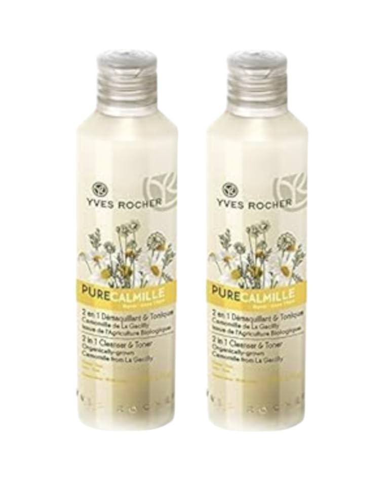 Yves Rocher Pure Calmille 2-in-1 Cleanser & Toner 200ml Set of 2