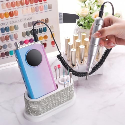 ANGNYA Nail Drill Holder with 8 Bits Storage Organizer