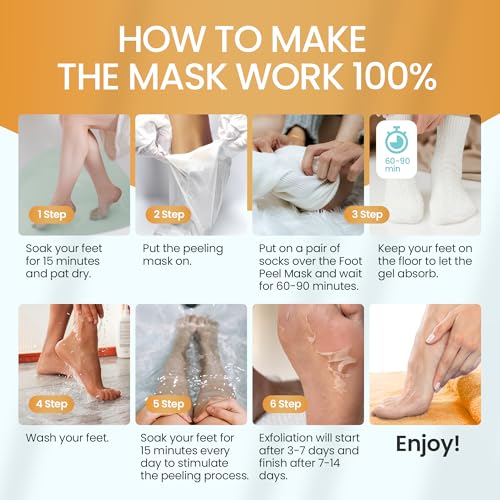 SUNATORIA Exfoliating Foot Peeling Mask (2 Pack) - Callus Remover Booties