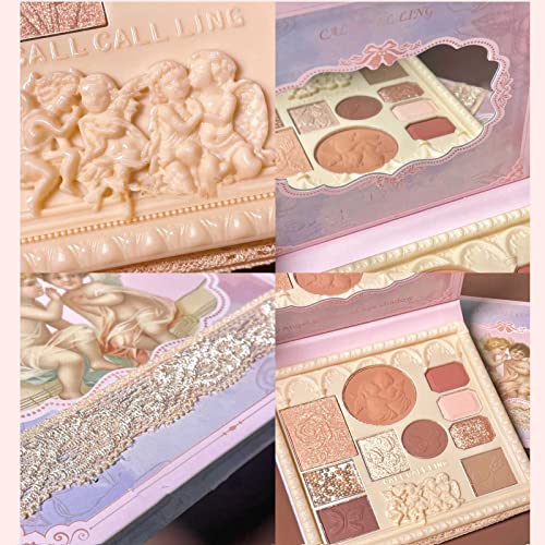 10-Color Embossed Eyeshadow Palette with Mirror