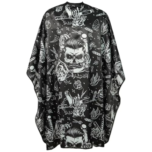 Barber Cape with Snaps, Water-Resistant Hair Salon Cutting Gown