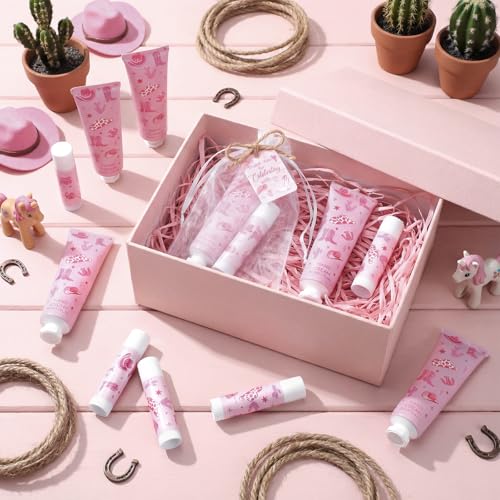 30 Sets Pink Cowgirl Hand Creams and Lip Balms Gift Bulk Western Cowgirl Baby Shower Party Favors for Guests Disco Boots Travel Size Hand Lotion and Lip Balm Gifts for Birthday Bridal Shower