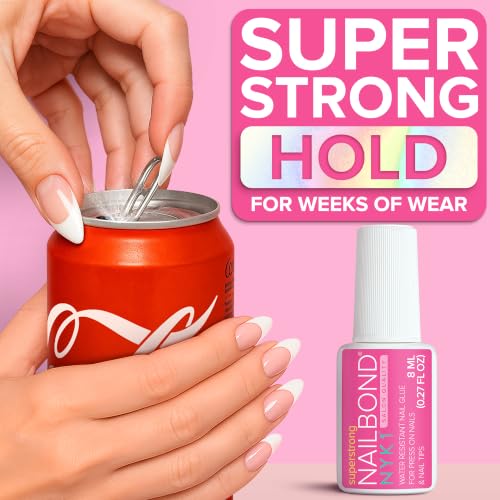 NYK1 Clear Super Strong Nail Glue 8ml for Press On Nails, Tips & Acrylics