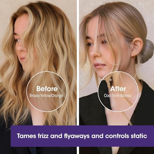 GIOVANNI Color Chic Purple Shampoo, Conditioner, & Styling & Toning Foam for Blonde, Gray, Silver & Bleached Hair, Reduces Brass Tones, Adds Shine, Vegan - 13.5 fl oz & 7 fl oz Mousse (Set of 3)