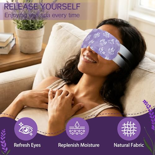 50 Pack Heated Steam Eye Masks - Lavender Self-Heating Relief