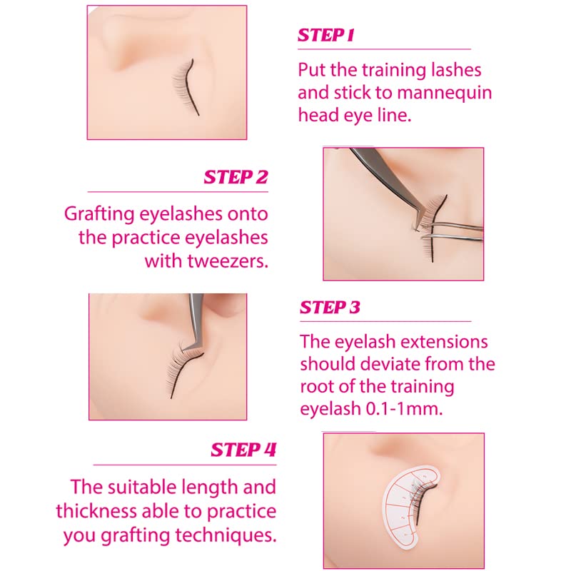 25 Pairs Practice Lashes for Eyelash Extension Training