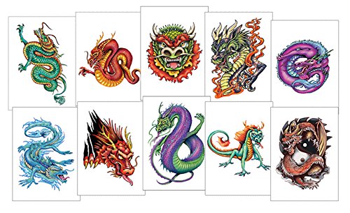 Dragon Ink Temporary Tattoos – 10 Realistic Dragon Designs