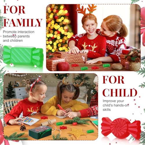 Demissle 4 Pcs Handmade Soaps Bath Gift Set Candy Soaps Holiday Mini Scented Soap Bath Soaps with Plus Christmas Gift Box for Kids Women Valentine¡®s Day Guest Bathroom(Candy)