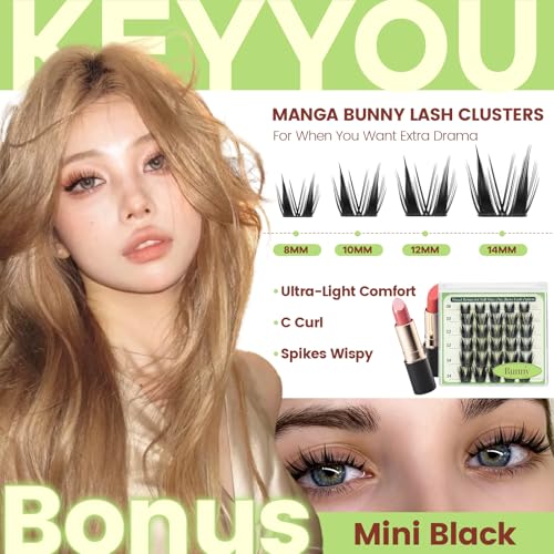 KEYYOU Brown Velure Lash Clusters Kit with Bonus Black Lashes - 150pcs