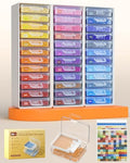 Redtwo 36-Box Diamond Painting Storage Trays White, 3-in-1 Organizer