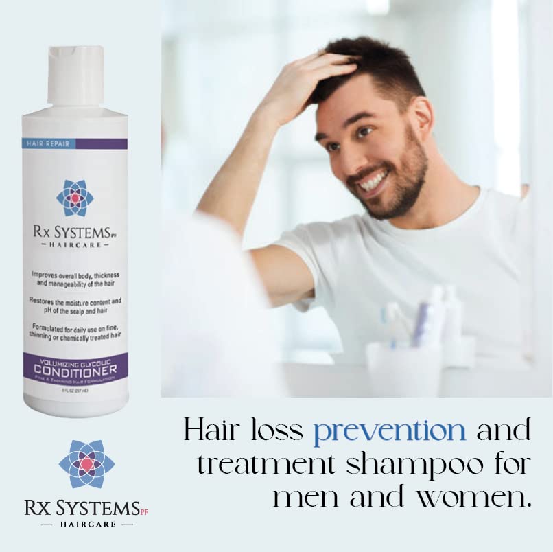 Pharmacy Grade Hair Growth Conditioner For Men And Women From RX Systems | Stops Thinning While Strengthening Vitality and Thickening Hair | pH Balanced | Treats Hair Loss