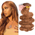 30 32 34 inch Light Brown Body Wave Human Hair Bundle 3 Bundles