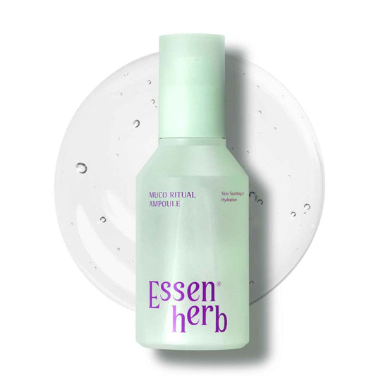 ESSENHERB Aloe Serum (Muco Ritual Ampoule) – Korean Vegan Facial Essence with 95% Aloe Polysaccharides – Lightweight Hydration for Dry & Visibly Stressed Skin – 4.05 fl oz (120ml)