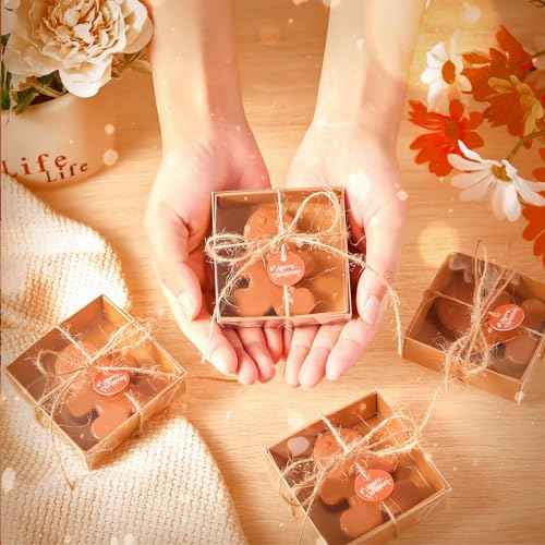 Maxcheck 50 Sets Christmas Bar Soap Gift Set Christmas Handmade Soaps Tree Socks Gingerbread Snowflakes Body Soaps with Exquisite Box Christmas Stocking Stuffers Gifts for Guests (Gingerbread)