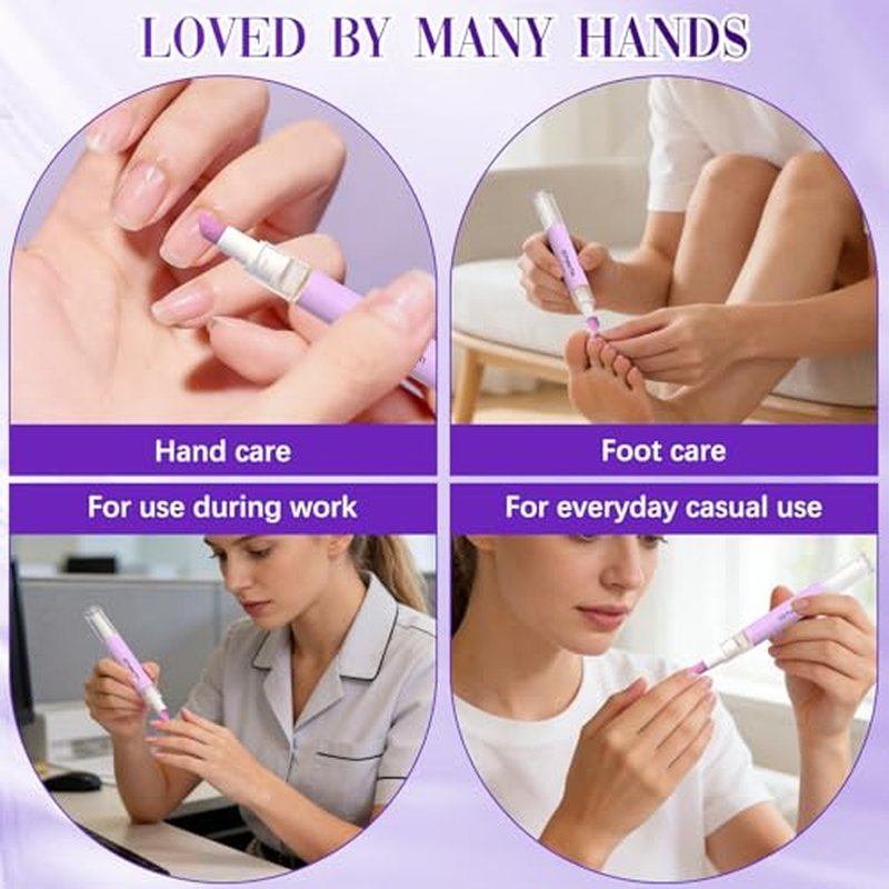 2-in-1 Cuticle Oil Pusher Pen for Nail Care - 3PCS Set